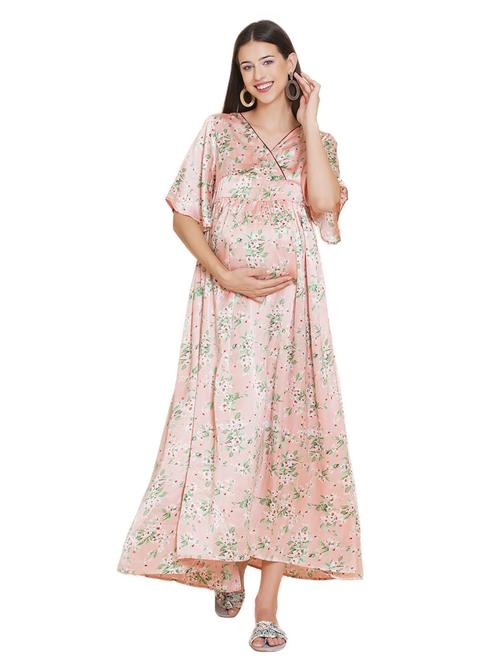foral print fit & flare maternity dress - 19409132 - Very Small Image - 1