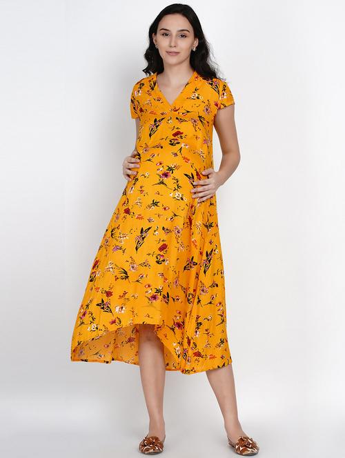 floral print a-line maternity dress - 19409186 - Very Small Image - 1