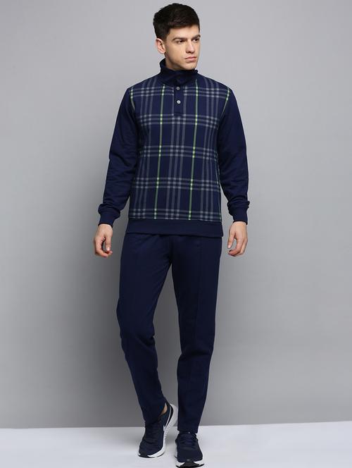 men checkered full length track suit - 19409493 - Very Small Image - 1