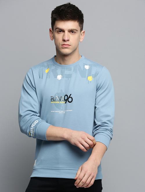 mens front print sweatshirt - 19409794 - Very Small Image - 1