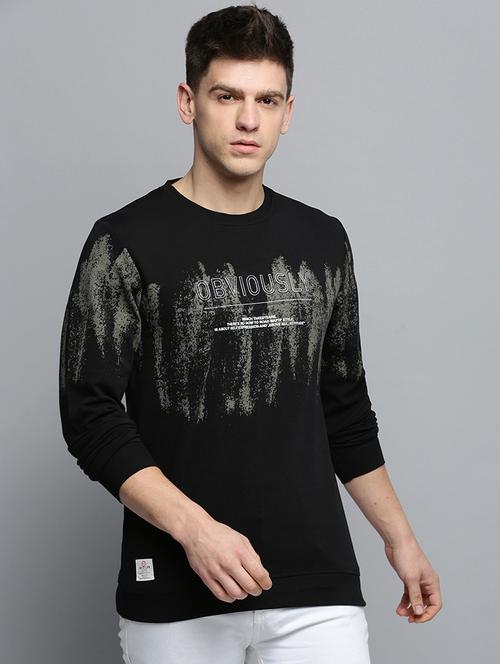 mens front print sweatshirt - 19409809 - Very Small Image - 1