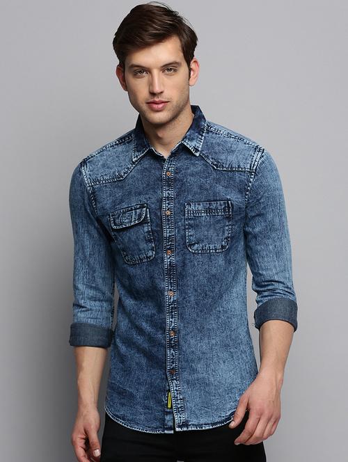 mens solid casual shirt - 19409857 - Very Small Image - 1