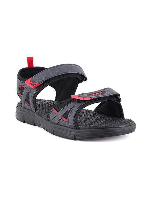 black synthetic & mesh back strap floaters - 19410297 - Very Small Image - 1