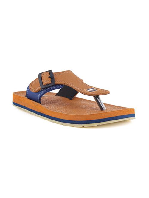 tan synthetic slip on slippers - 19410342 - Very Small Image - 1