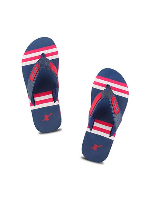navy synthetic & mesh slip on flip flops - 19410393 - Very Small Image - 1