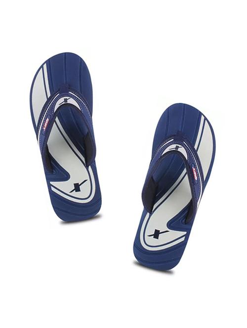 navy synthetic & mesh slip on flip flops - 19410410 - Very Small Image - 1