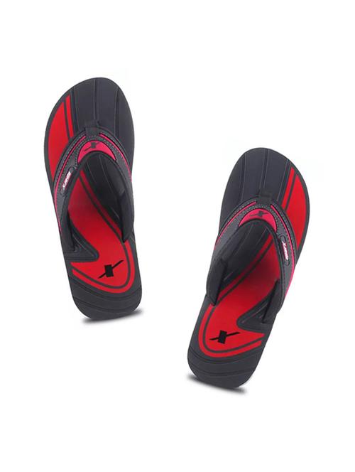 black synthetic & mesh slip on flip flops - 19410411 - Very Small Image - 1