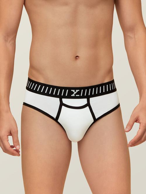 white solid trunks brief - 19411350 - Very Small Image - 1