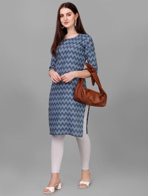printed straight kurta - 19411600 - Very Small Image - 1