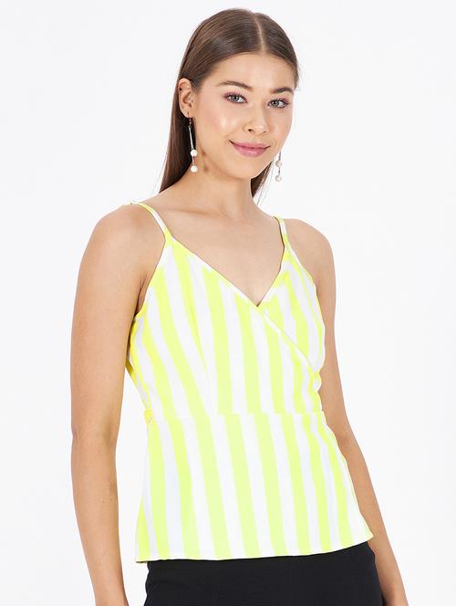 stripes crepe regular top - 19411765 - Very Small Image - 1