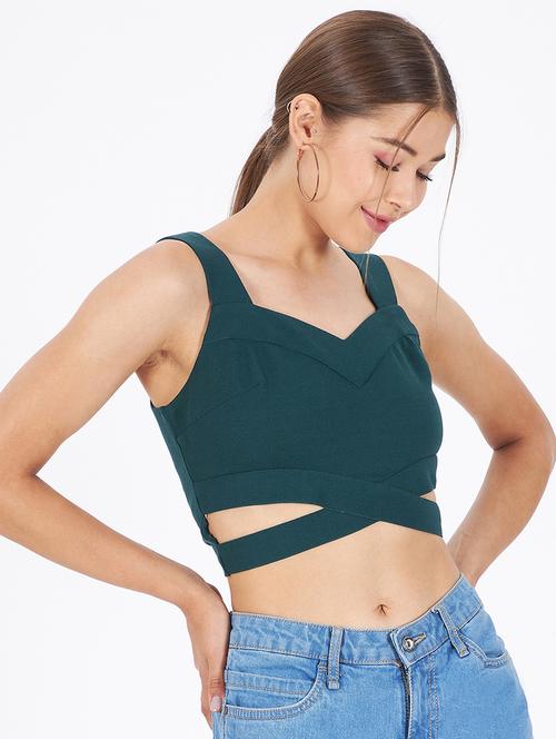 solids spandex crop top - 19411782 - Very Small Image - 1