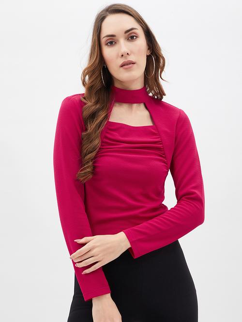 solids polyester crop top - 19411918 - Very Small Image - 1