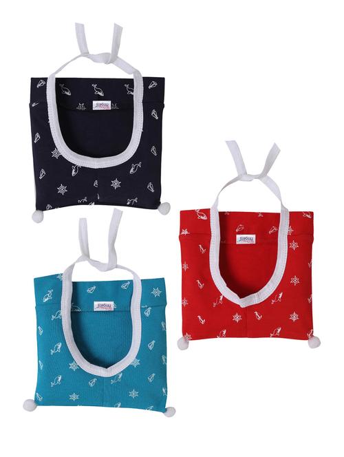 little angels printed cotton unisex baby cap set for 0-3 months - 19411932 - Very Small Image - 1