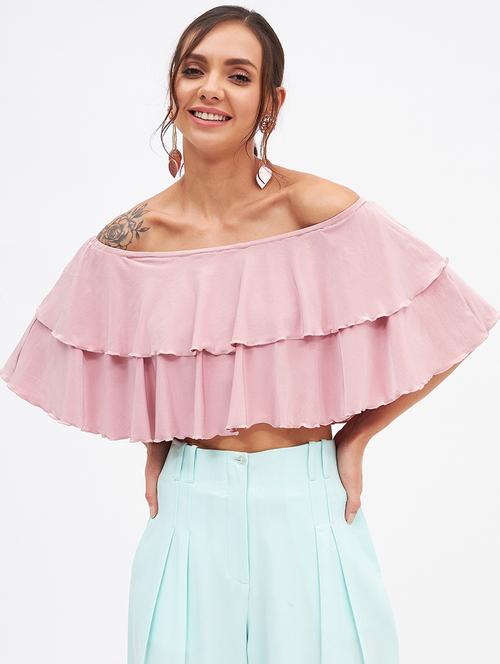 solids polyester layered top - 19411954 - Very Small Image - 1