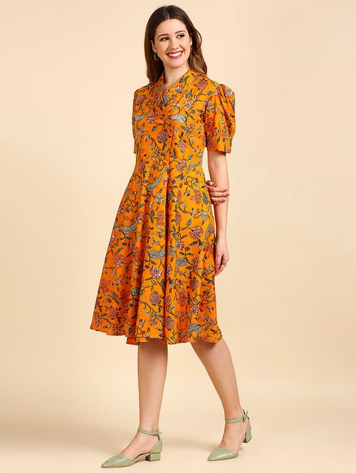women printed a-line dress - 19412131 - Very Small Image - 1
