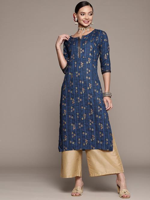 women's straight kurta - 19412208 - Very Small Image - 1