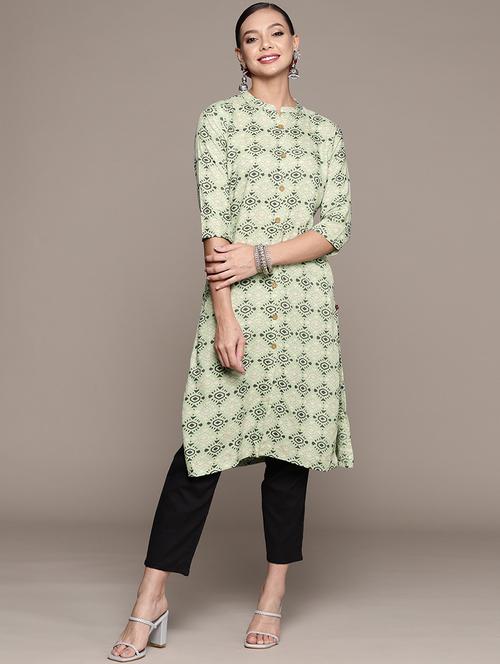 women's straight kurta - 19412216 - Very Small Image - 1