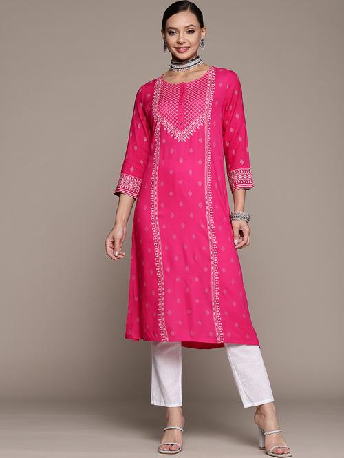 women printed a-line kurta - 19412223 - Very Small Image - 1