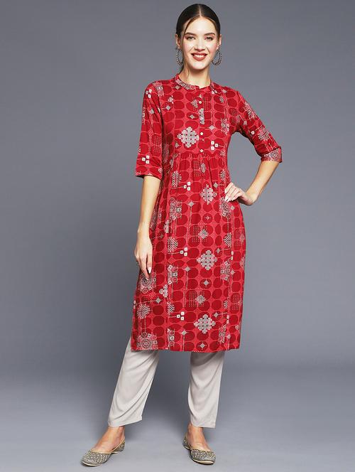women's straight kurta - 19412251 - Very Small Image - 1