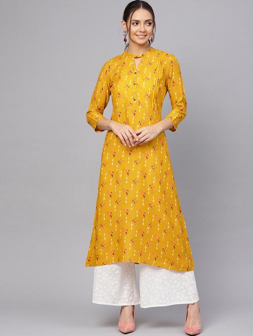 printed kurta with trouser set - 19412595 - Very Small Image - 1