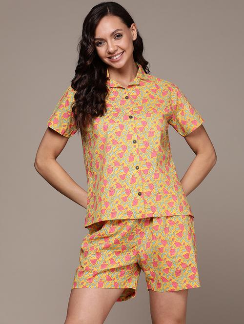printed nightwear set - 19412782 - Very Small Image - 1