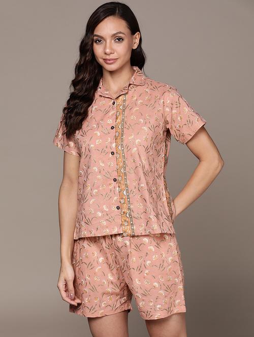 printed nightwear set - 19412785 - Very Small Image - 1