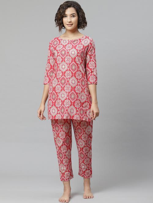 printed nightwear set - 19412808 - Very Small Image - 1