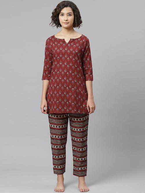 printed nightwear set - 19412809 - Very Small Image - 1