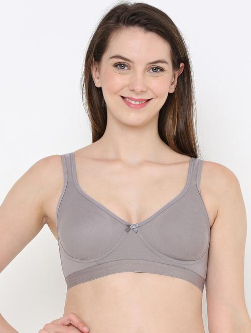 grey cotton blend tshirt bra - 19412844 - Very Small Image - 1
