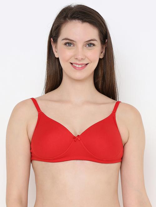 red cotton blend tshirt bra - 19412879 - Very Small Image - 1