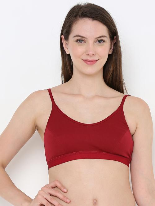 red cotton blend tshirt bra - 19412991 - Very Small Image - 1