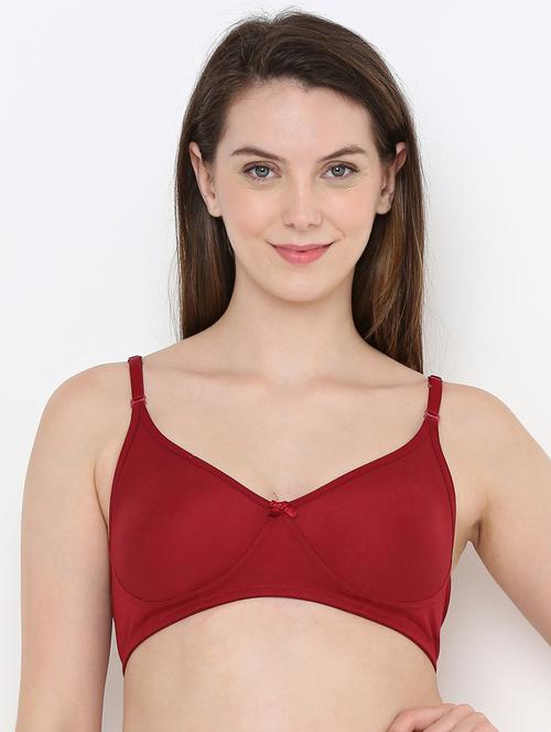 red cotton blend tshirt bra - 19412993 - Very Small Image - 1