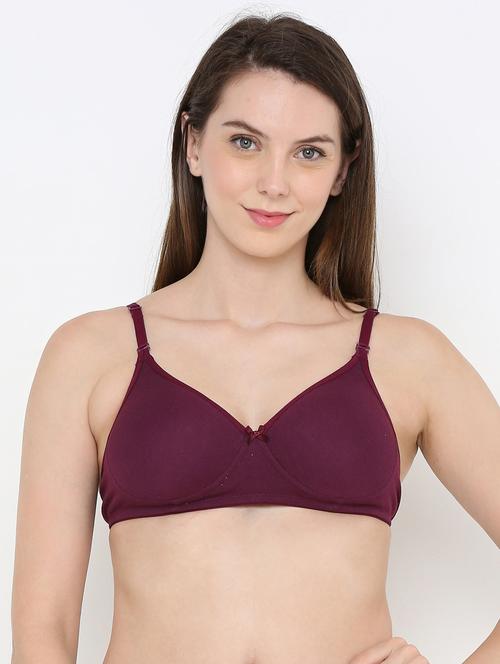red cotton blend tshirt bra - 19412995 - Very Small Image - 1