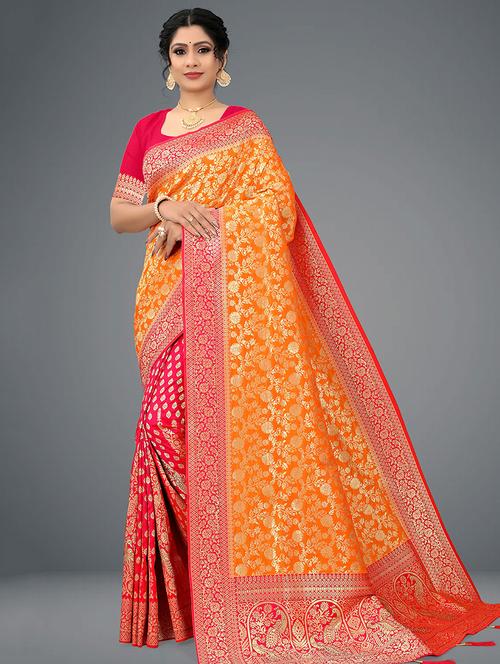 multi colored self design saree - 19413870 - Very Small Image - 1