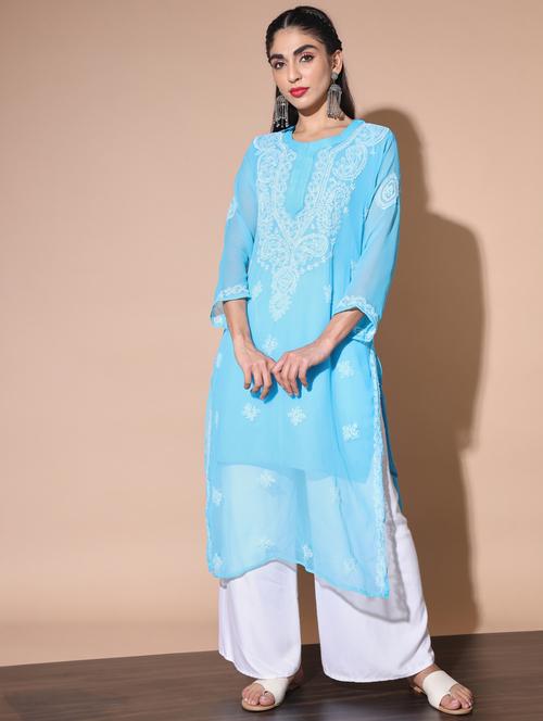 women's straight kurta - 19414544 - Very Small Image - 1