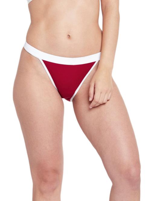 red cotton blend bikini panty - 19414915 - Very Small Image - 1