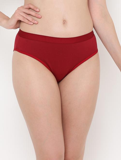 red cotton blend bikini panty - 19414938 - Very Small Image - 1