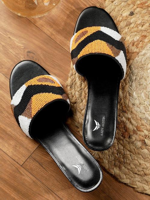multi colored embellished block heel sandals - 19414994 - Very Small Image - 1