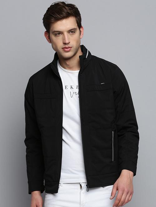 solids polyester casual jacket - 19415038 - Very Small Image - 1