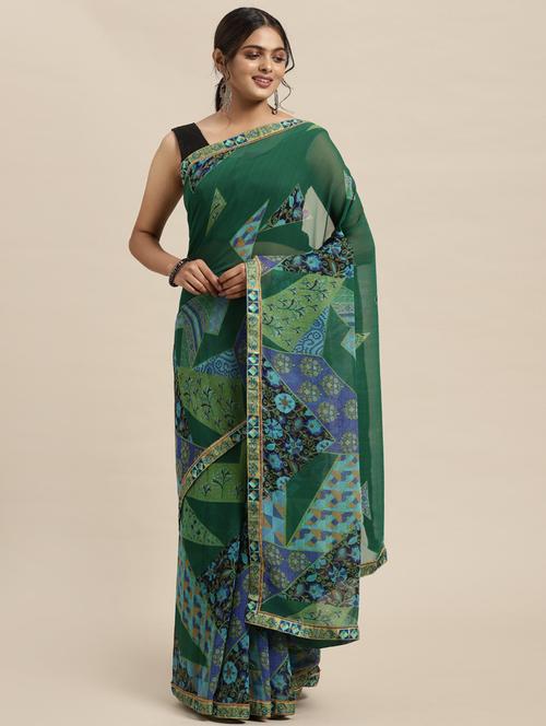 self design printed saree - 19415157 - Very Small Image - 1