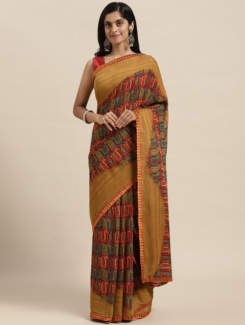 self design printed saree - 19415176 - Very Small Image - 1