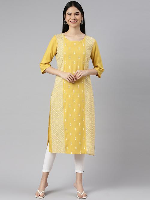 women's straight kurta - 19415364 - Very Small Image - 1