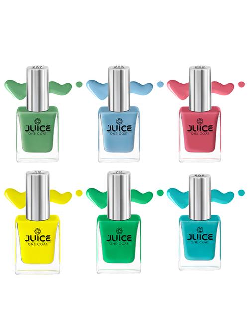juice quick-dry, chip resistant, high gloss, f&d approved colors & pigments, 6 in 1 nail polish combo 03 color me pretty - 19416289 - Very Small Image - 1