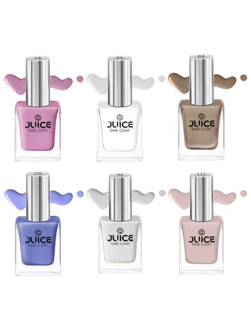 juice quick-dry, chip resistant, high gloss, f&d approved colors & pigments, 6 in 1 nail polish combo 05 subtle & sweet - 19416291 - Very Small Image - 1