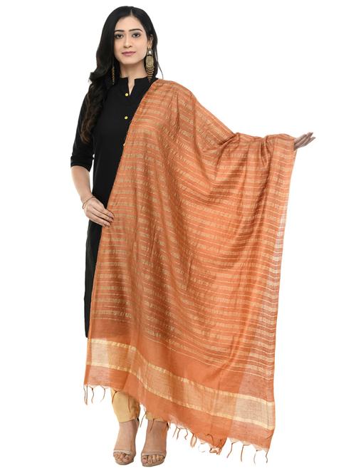orange woven dupatta - 19416829 - Very Small Image - 1