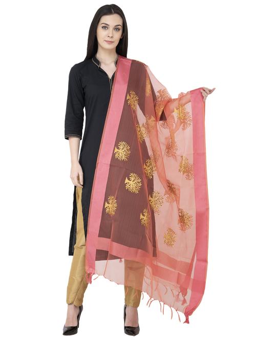 pink embroidered dupatta - 19416886 - Very Small Image - 1