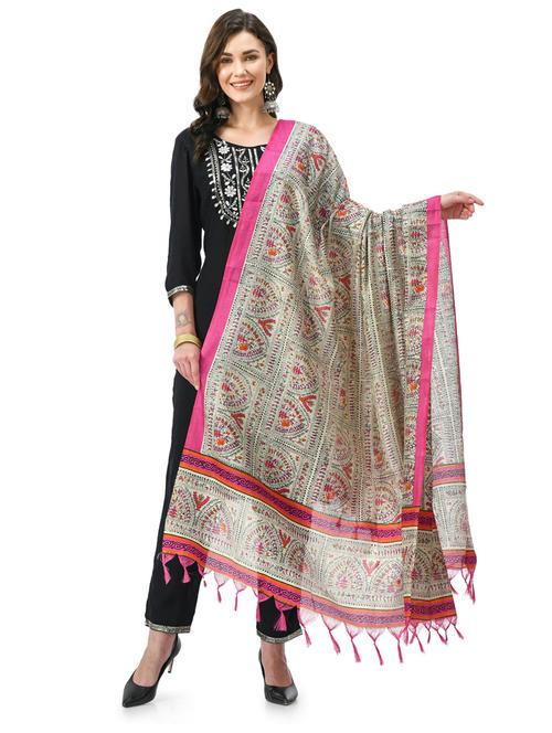 multi coloured printed dupatta - 19416945 - Very Small Image - 1