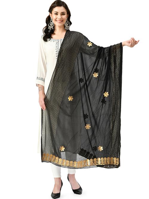 black chiffon dupatta - 19416947 - Very Small Image - 1