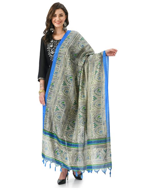 warli art printed dupatta - 19416964 - Very Small Image - 1