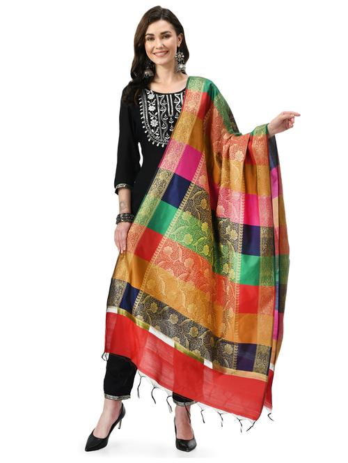 check woven dupatta - 19416977 - Very Small Image - 1